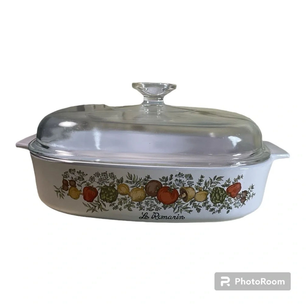 Vintage CorningWare Spice Of Life Le Romarin Casserole Dish Lid